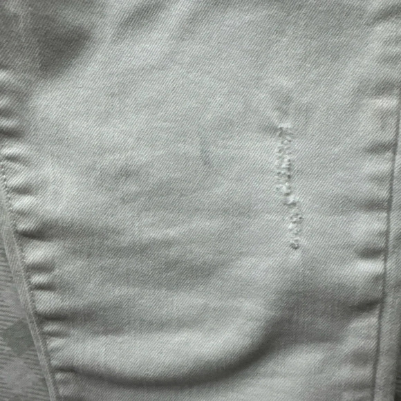 Banana Republic Distressed Jeans Womens 24/00 Petite Skinny Fit Zip Front White - Picture 5 of 8